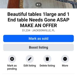 Beautiful Tables  Any Offer And Come Pick Up