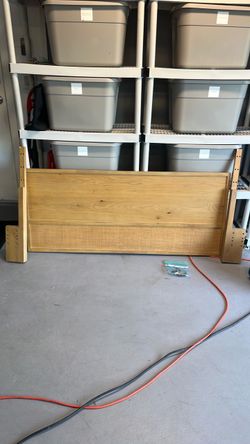 Wood and Cane Bed Headboard “Full size”
