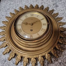 Vintage 8 Day Clock No Key Untested