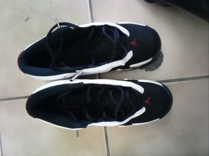 Jordan 14 Retro Black Toe White Sneakers