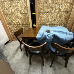 Dining Table With 4 Chairs ( Wood Table With Chairs)