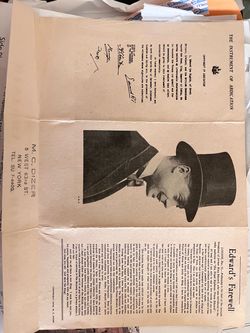 Rare Vintage King Edward VIII Abdication Ephemera - Near Perfect Condition!