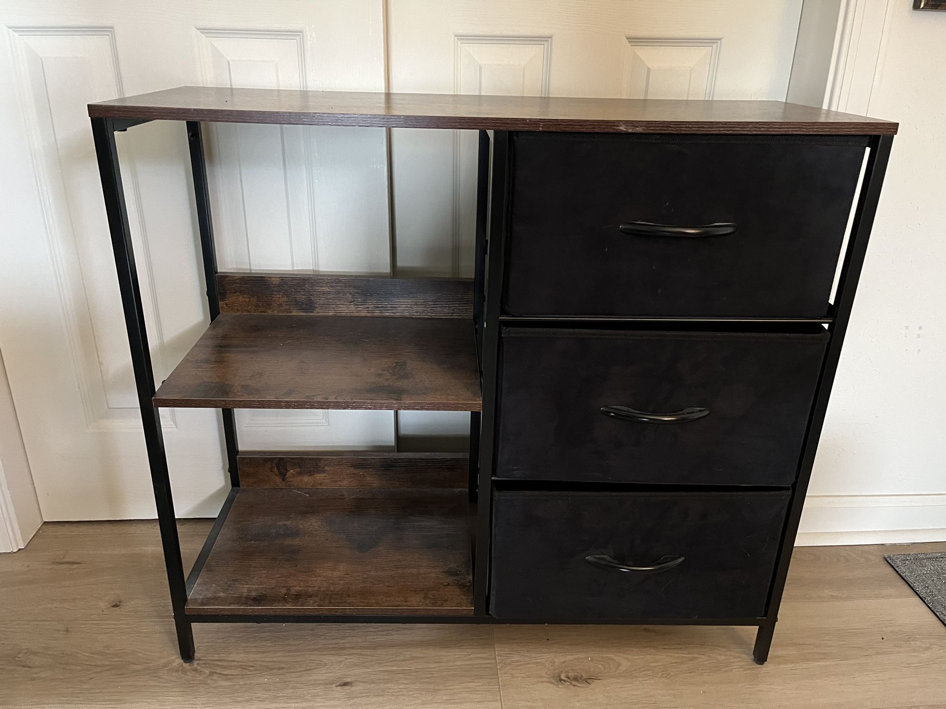 Accent Table With Shelves/drawers