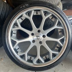 Full Set Of Wheels And Tires Fit Most 5 Lug Sedans