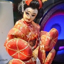  Vintage 1970's Japanese Geisha Kimono 13" Doll