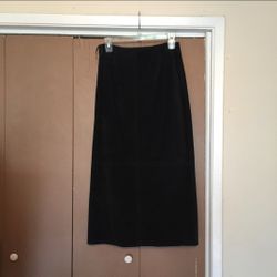 Alfani suede maxi skirt with back slit