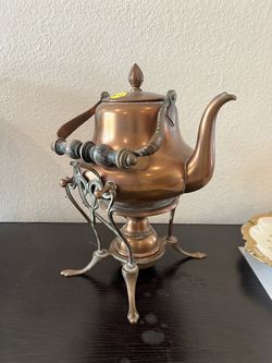 Vintage copper tea kettle