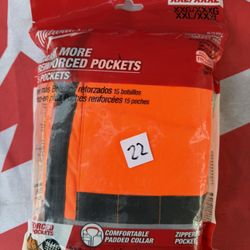 Milwaukee Performance 2X- Large/3X-Large Orange Class 2-High Visibility Safety Vest with 15 Pockets