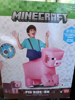 Minecraft Pig Ride-On Inflatable Child Costume