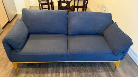 Couch, Queen Bedframe, and Table with Chairs for Sale