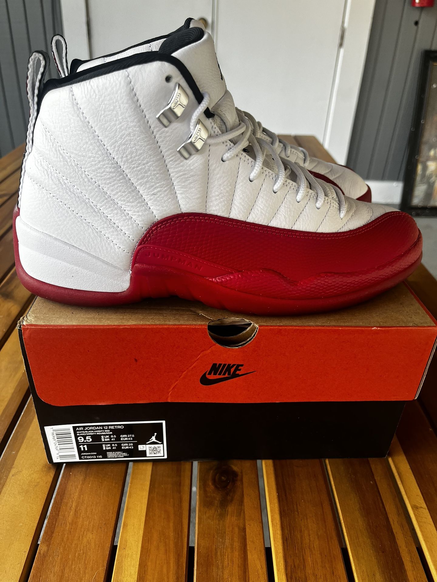 Jordan 12 Cherry 9 1/2 $200 NEW!!!!