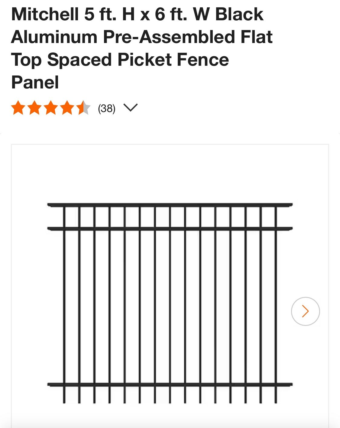 5’ Tall Aluminum Fence