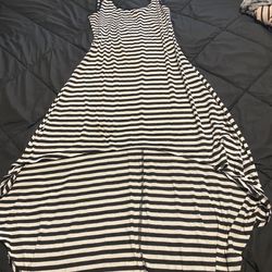 Black Striped  Dress