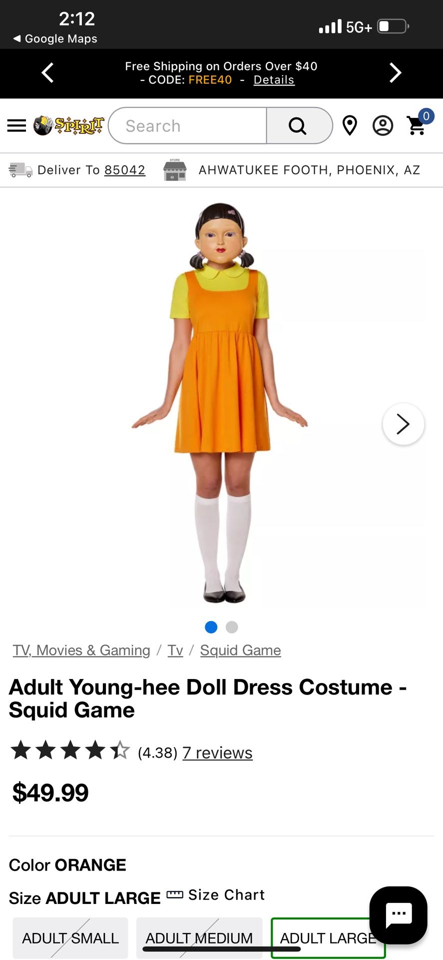 Squid Game Doll Costume | Young-hee Doll Dress 