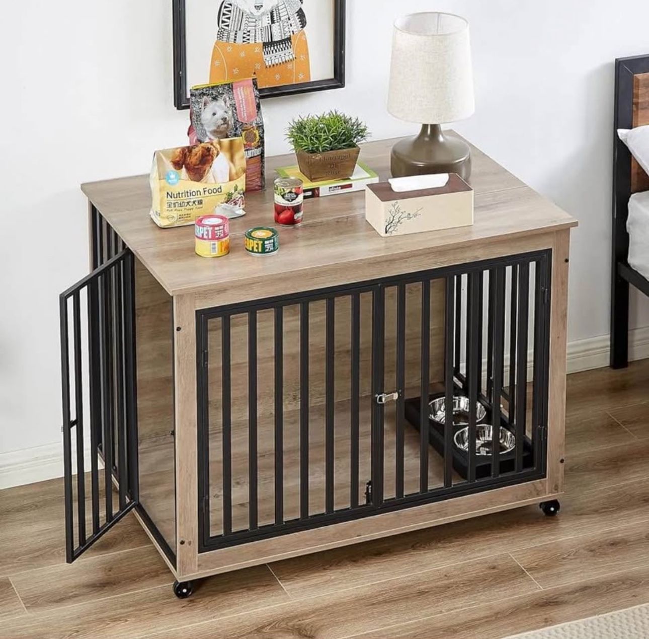 Dog Crate Furniture, Dog house indoor, 43"W x 30"D x 33.7"H