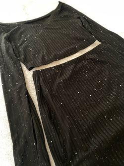Black Glitter Matching Set