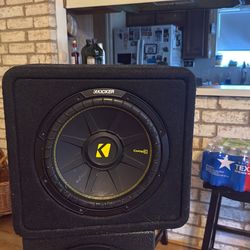 Kicker  44VCWC122 CompC Series 12" 600W Peak Power Handling 2 Ohms Vented Enclosed Car Subwoofer