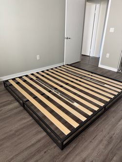 King Low Profile Metal Platform Bed Frame