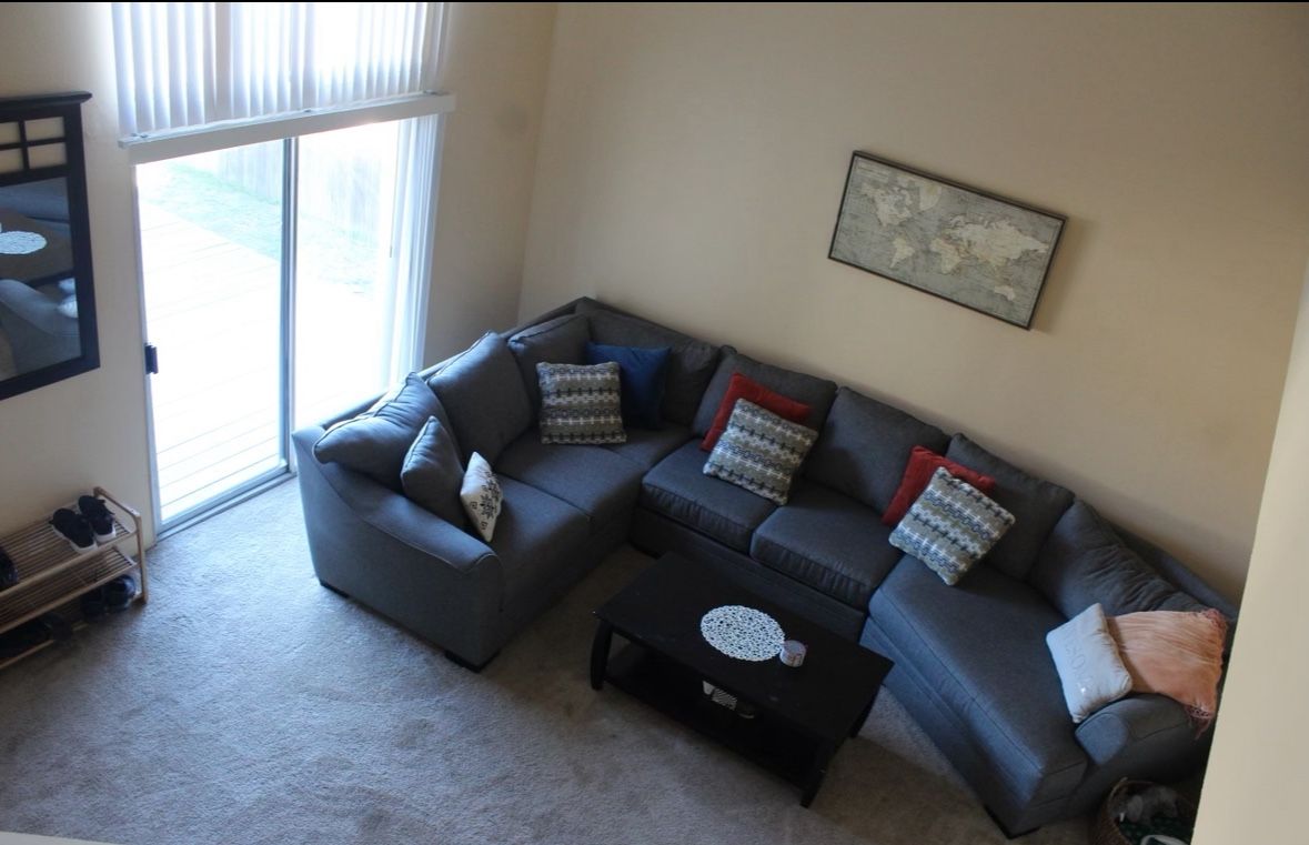 Gray Sectional Couch – Like New – $1,200
