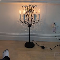 Restoration Hardware Crystal Lamp