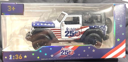 4th of July 250 Years Jeep Wrangler 1:36 Scale