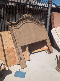 Ornate Wood Bed Headboard