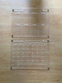 Refrigerator magnet weekly and monthly planners