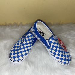 New Blue checkered Vans 