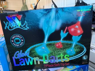 Xray Glow Lawn Darts 7-Piece Soft-Tip Set Toy