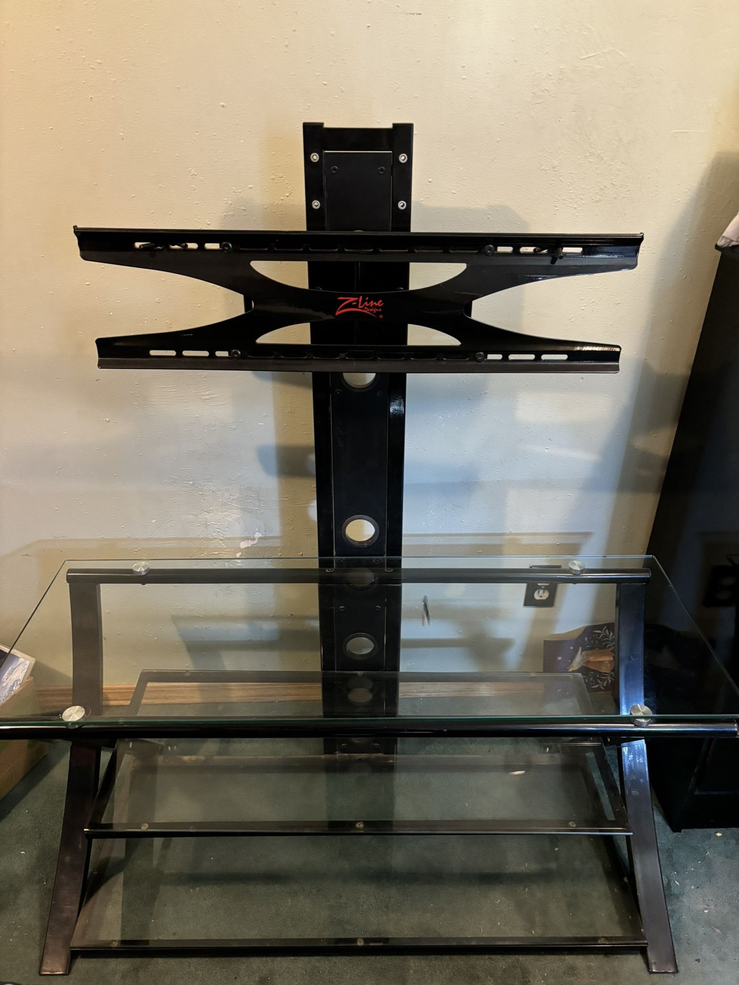 Z-Line Glass TV Stand w/ Mount – $60 OBO