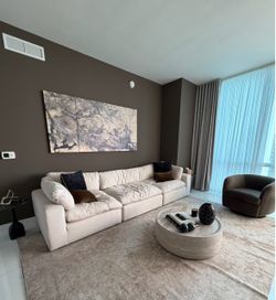 Deep White Pillowy Couch