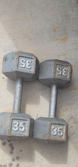 35lbs dumbbells