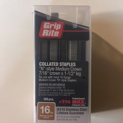 Grip Rite 16 Gauge Collated Staples