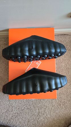 Nike Mind 001 Athletic Slide Pregame Mules Triple Black 10