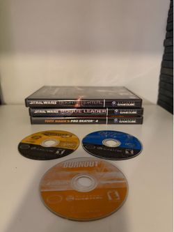 Nintendo GameCube Game Lot of 6 - Star Wars Rogue Leader, Bounty Hunter, Tony Hawk + More