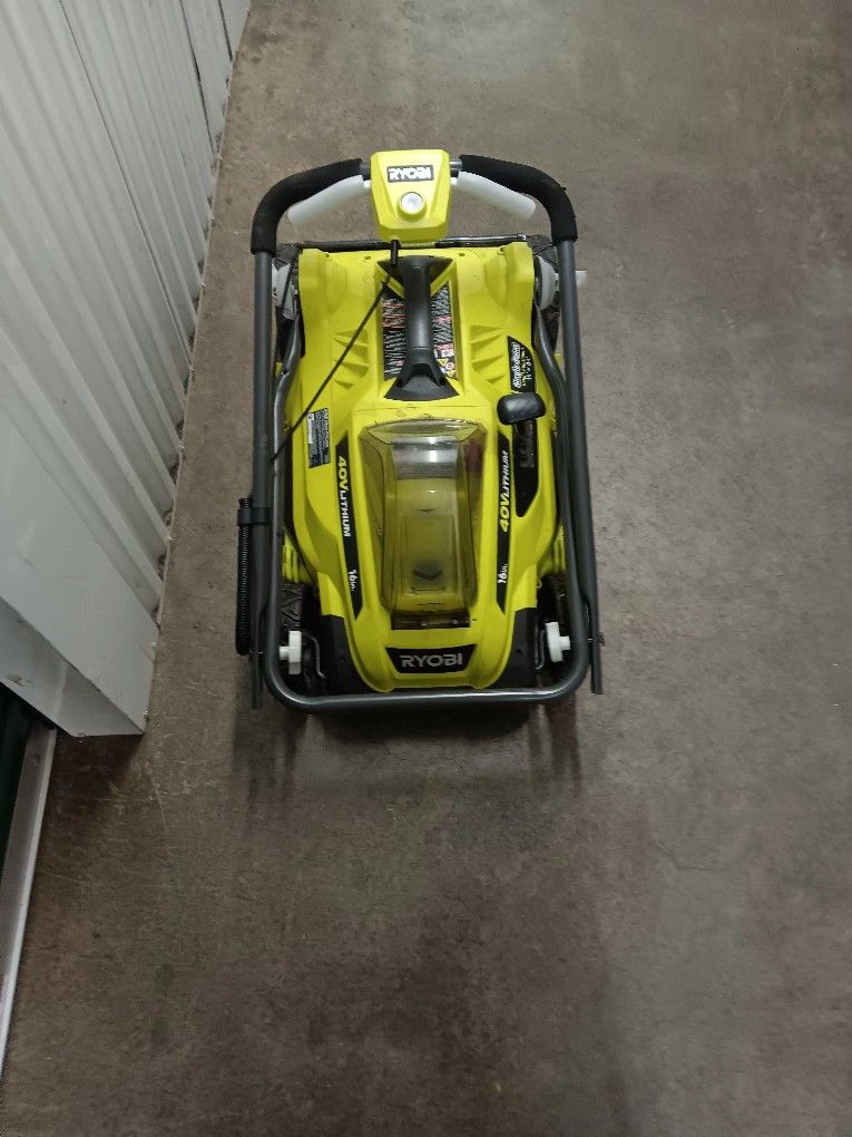 RYOBI 40 VOLT ELECTRIC Lawnmover, And WEEDWACKER