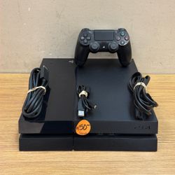 PLAYSTATION 4 500GB W/ BLACK CONTROLLER & POWER/HDMI CORD