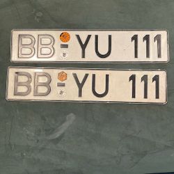 Authentic German License Plates.