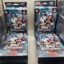 2025 Topps Chrome NFL Hanger Boxes (4 Boxes – Sealed)