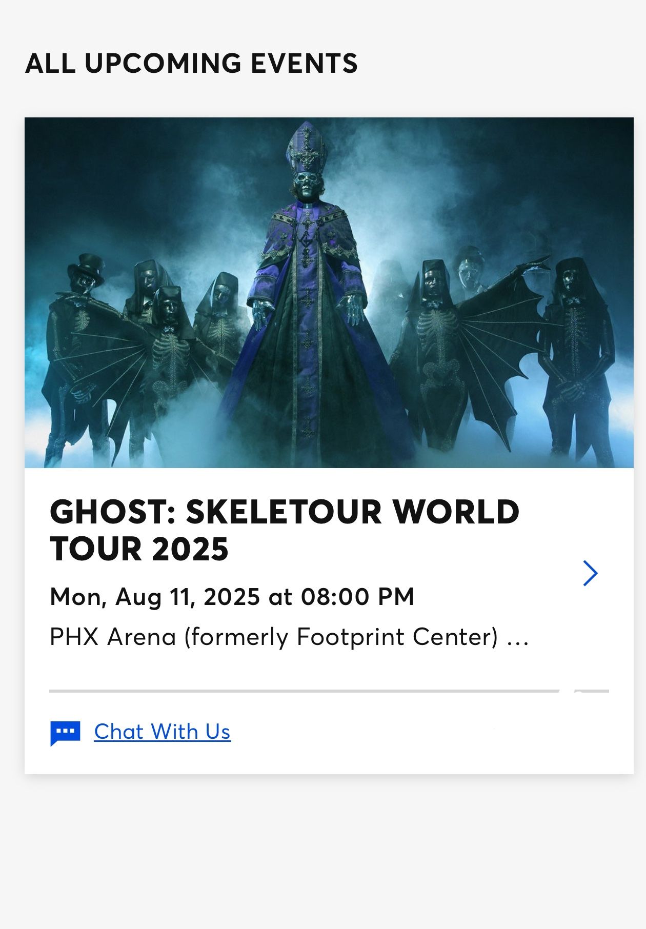 Ghost Concert Tickets