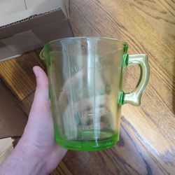 Huge Uranium glass measuring cup!