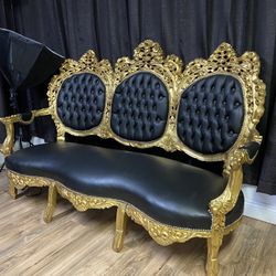 Gold And black throne Chair Sofa 