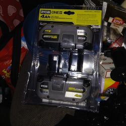 RYOBI ONE 18V 4AH 2 Pack