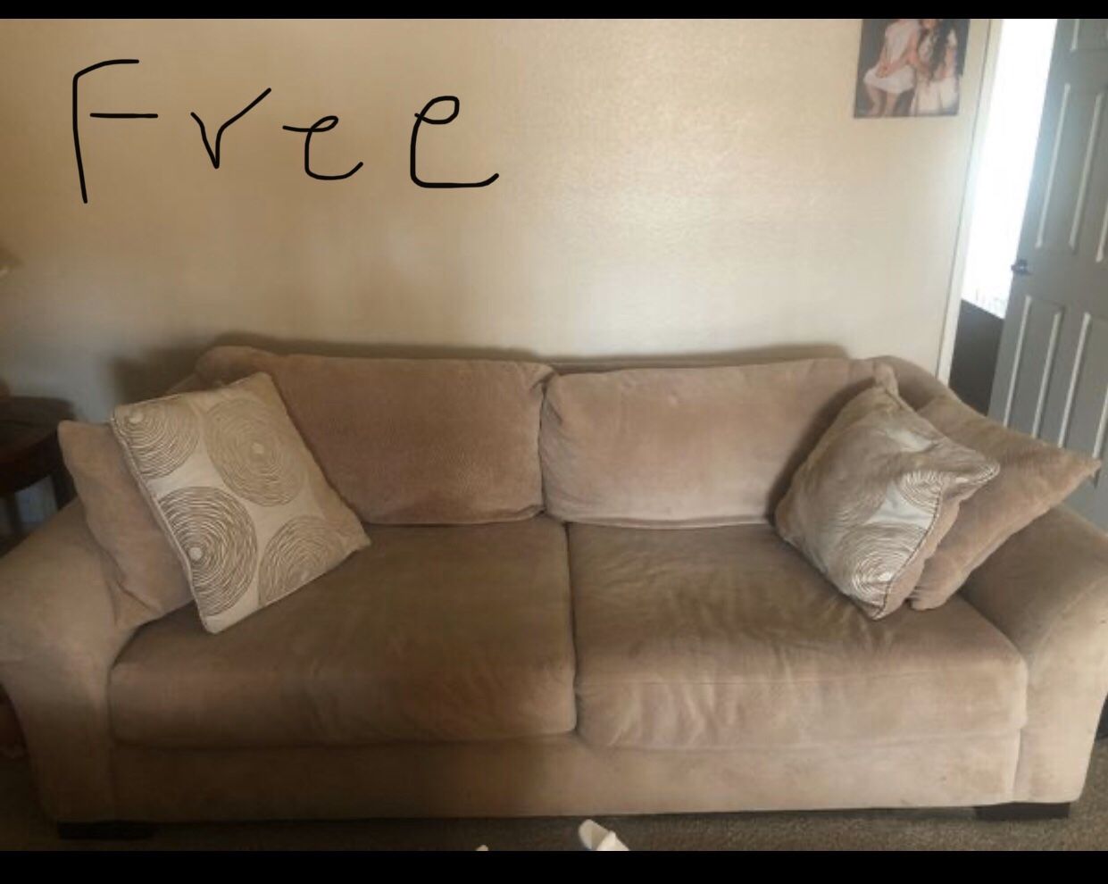 Free Big comfortable sofa and loveseat