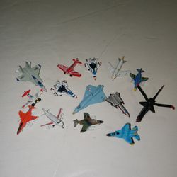 Lot Of 14 Mini Airplanes, Jets & Helecopter