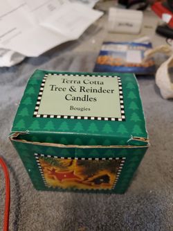 Terra Cotta Tree & Reindeer Candles