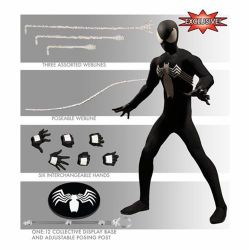 Black suit Mezco spiderman great condition