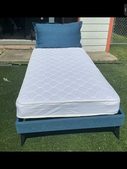 Twin Bed Frame with Mattress