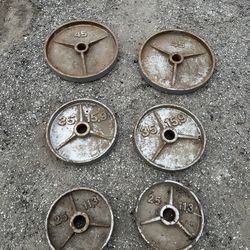 Olympic weight plates 45 35 and 25lbs