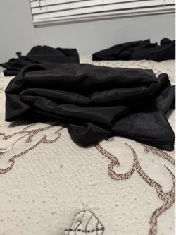 Round 120” black tablecloth